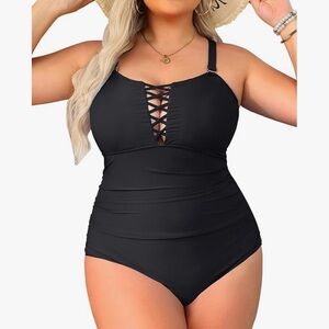 Yonique Women Plus Size One Piece Swimsuits Tummy Control Bathing Suits Size 18W